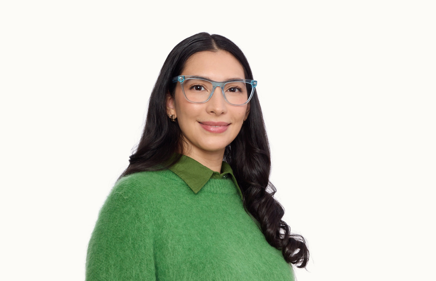 The Harper - Seafoam Clear - LifeStyle1 - Pair Eyewear