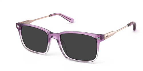 The Kirby - Violet Pearlized Gradient Acetate Rose Gold Metal Sun - Pair Eyewear
