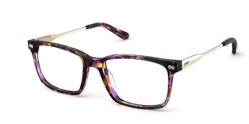 The Kirby - Purple Confetti Tortoise Acetate Gold Metal - Pair Eyewear