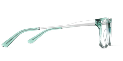 The Kirby - Teal Pearlized Gradient Acetate Silver Metal - Thumbnail3 - Pair Eyewear