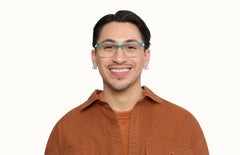 The Kirby - Teal Pearlized Gradient Acetate Silver Metal - LifeStyle Thumbnail1 - Pair Eyewear