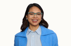 The Kirby - Teal Pearlized Gradient Acetate Silver Metal - LifeStyle Thumbnail1 - Pair Eyewear