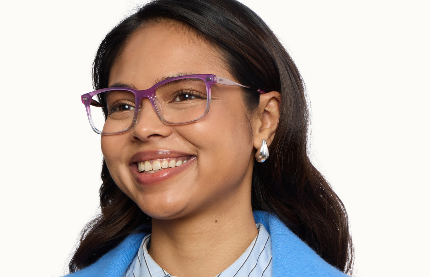 The Kirby - Violet Pearlized Gradient Acetate Rose Gold Metal - LifeStyle2 - Pair Eyewear