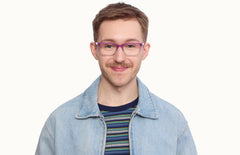 The Larkin - Violet Pearlized Gradient Acetate Rose Gold Metal - LifeStyle Thumbnail1 - Pair Eyewear