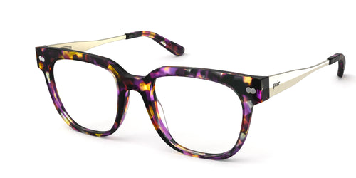 The Murphy - Purple Confetti Tortoise Acetate Gold Metal - Pair Eyewear