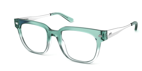 The Murphy - Teal Pearlized Gradient Acetate Silver Metal - Pair Eyewear