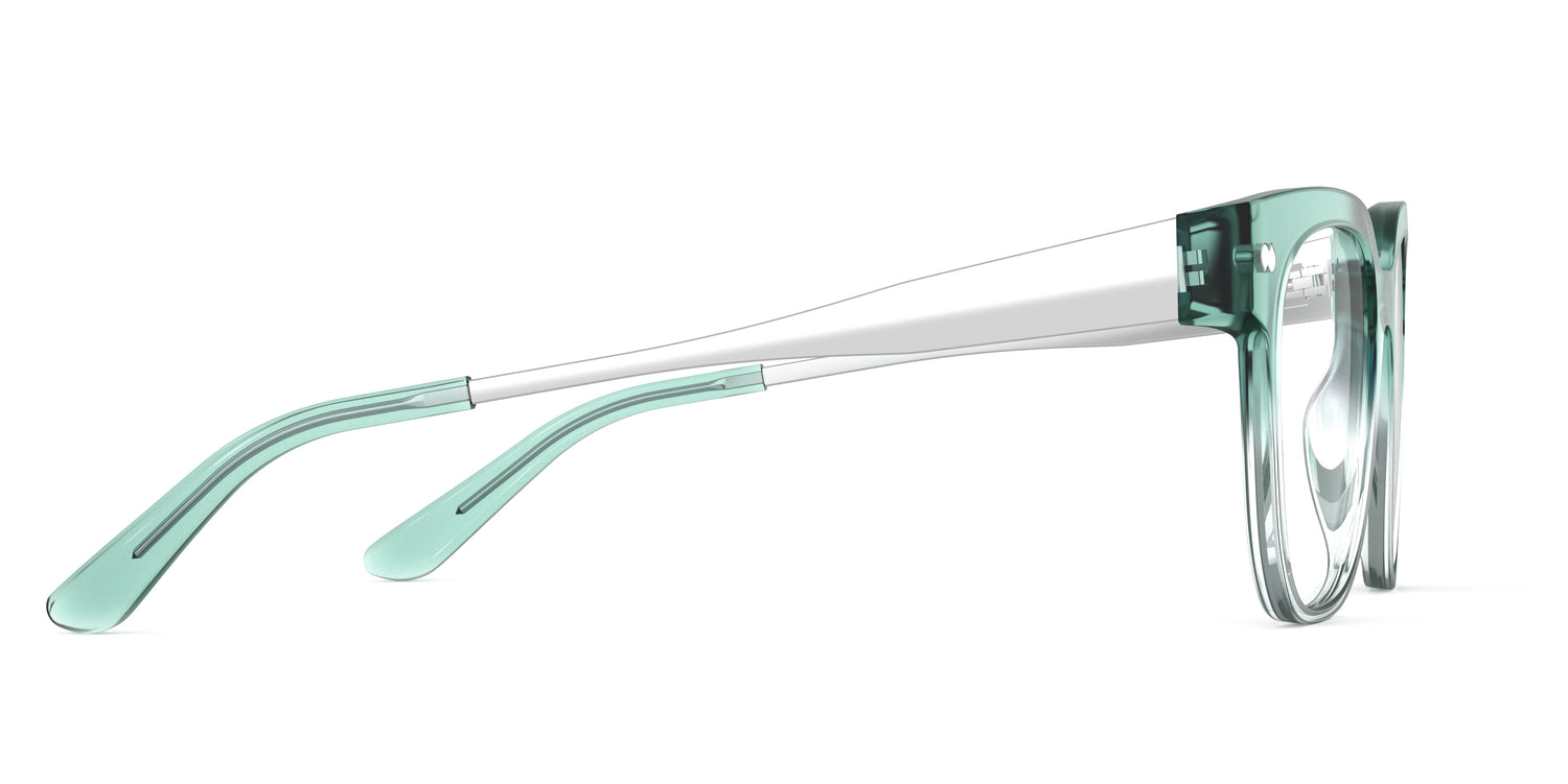 The Murphy - Teal Pearlized Gradient Acetate Silver Metal - Carousel3 - Pair Eyewear
