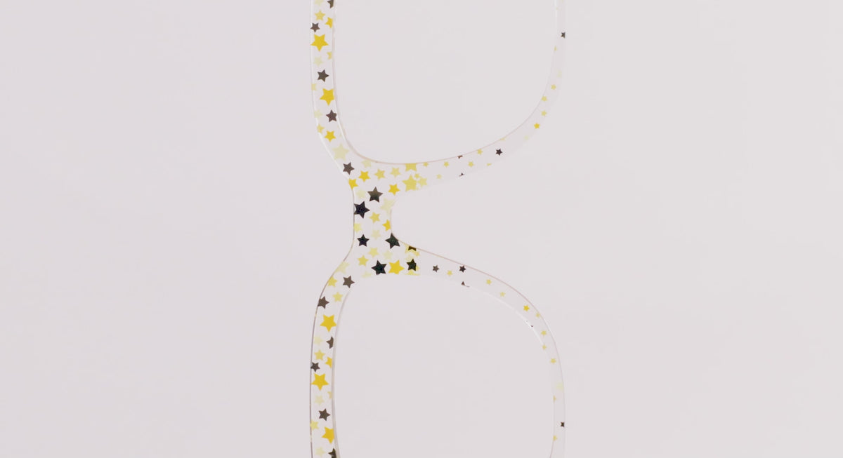 The Starlight Confetti Crystal with Gold Foil - LifeStyle Thumbnail Video1 - Pair Eyewear