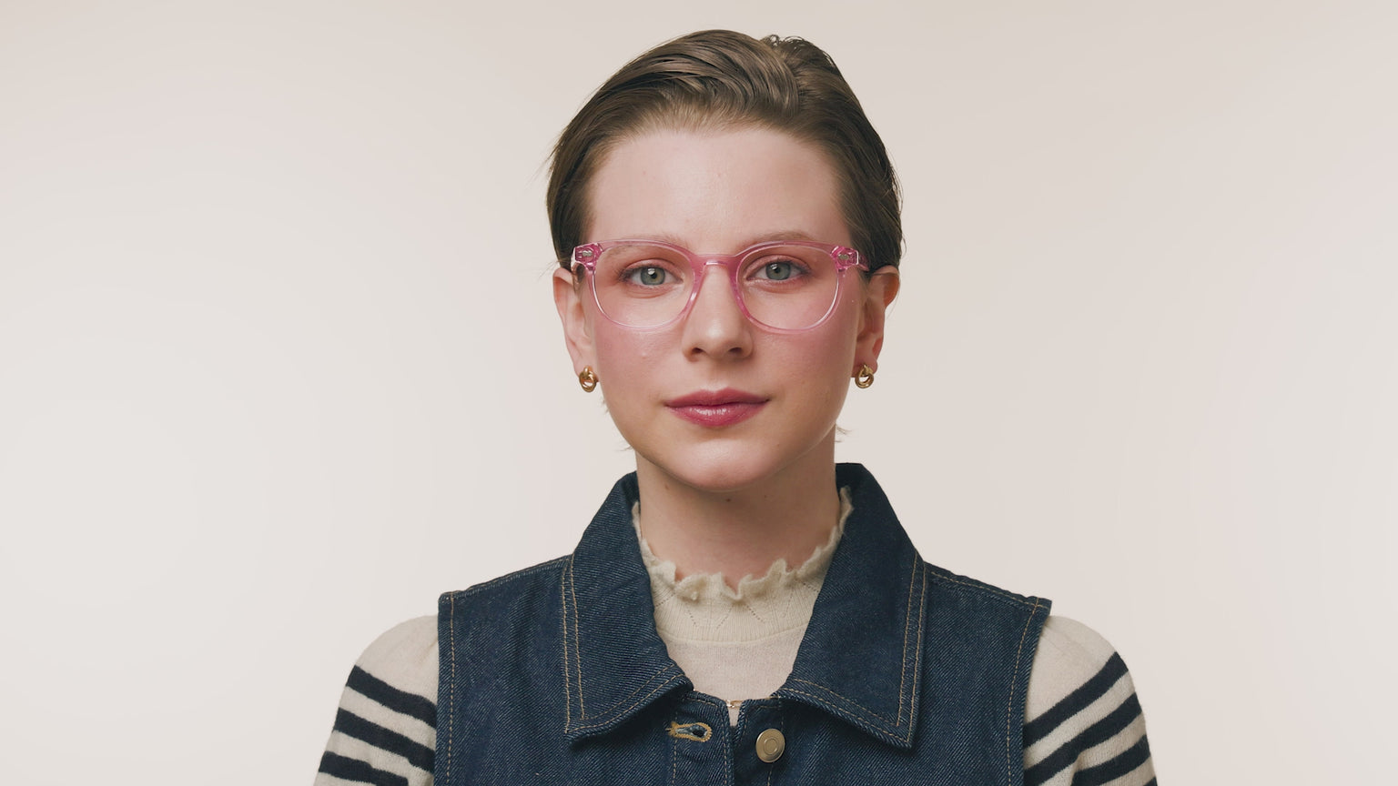 The Reese - Pink Glitter Clear - LifeStyle Thumbnail3 - Pair Eyewear