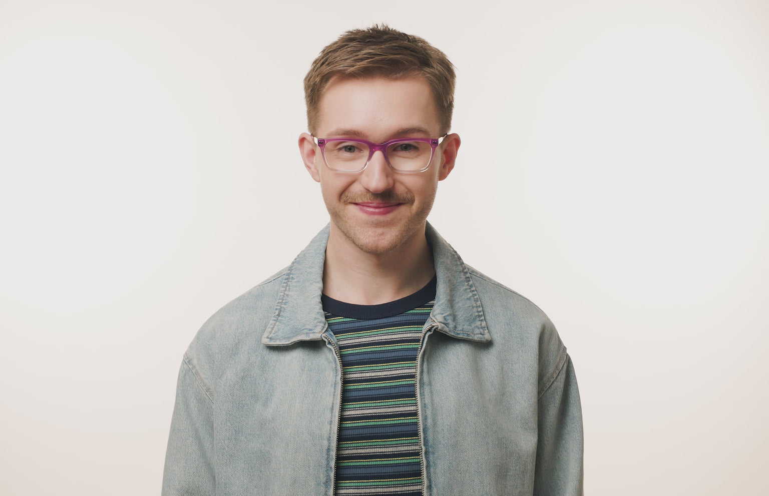 The Larkin - Violet Pearlized Gradient Acetate Rose Gold Metal - LifeStyle Thumbnail3 - Pair Eyewear