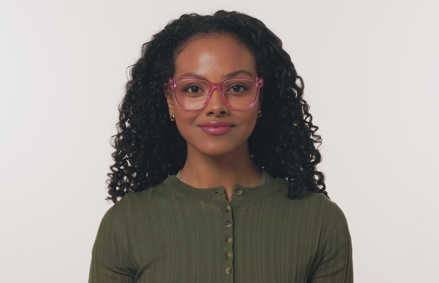 The Murphy - Pink Glitter Clear - LifeStyle Thumbnail3 - Pair Eyewear