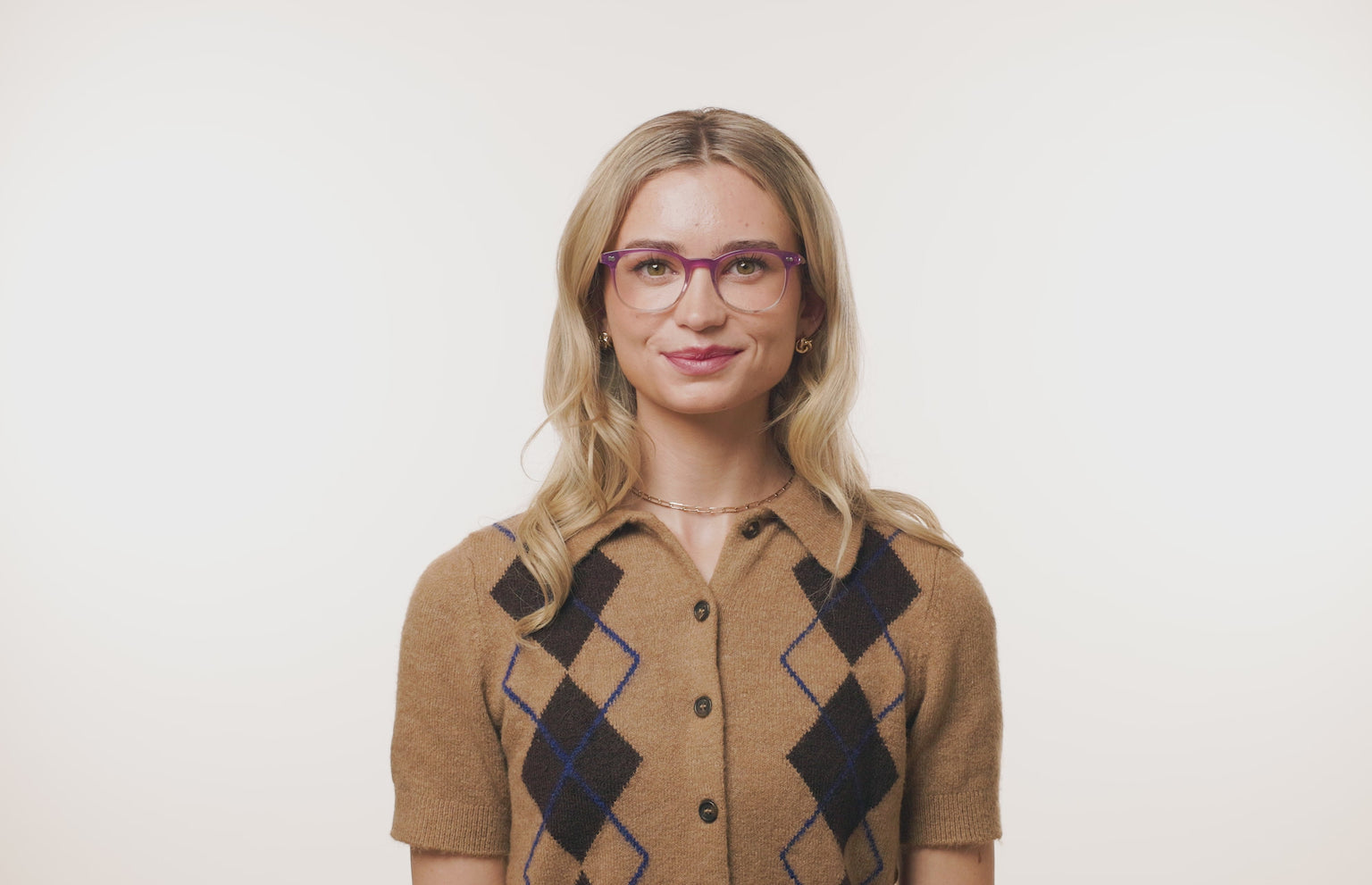 The Reese - Violet Pearlized Gradient Acetate Rose Gold Metal - LifeStyle Thumbnail3 - Pair Eyewear