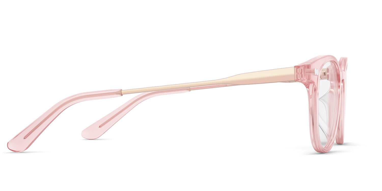 The Reese - Pink Clear Acetate Rose Gold Metal - Carousel3 - Pair Eyewear