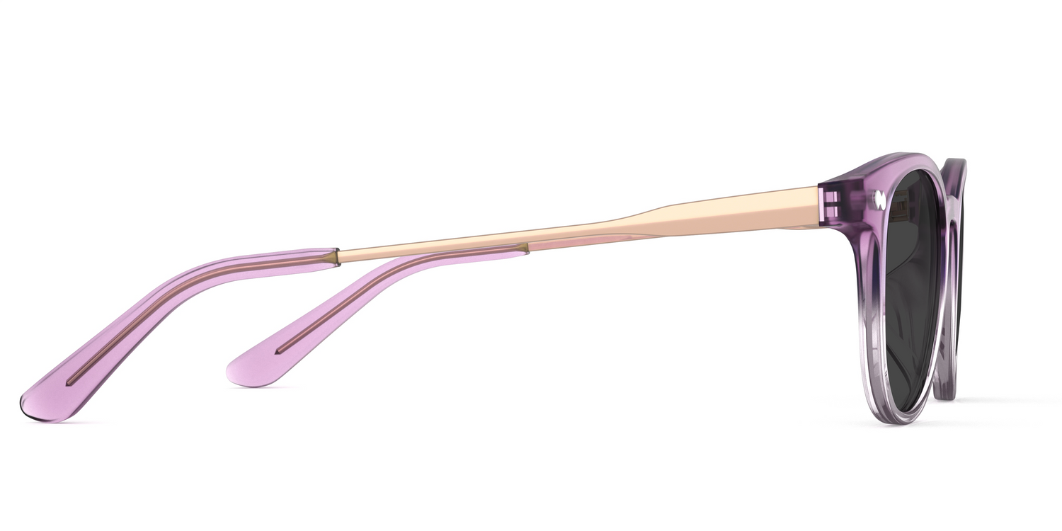 The Reese - Violet Pearlized Gradient Acetate Rose Gold Metal Sun - Carousel5 - Pair Eyewear