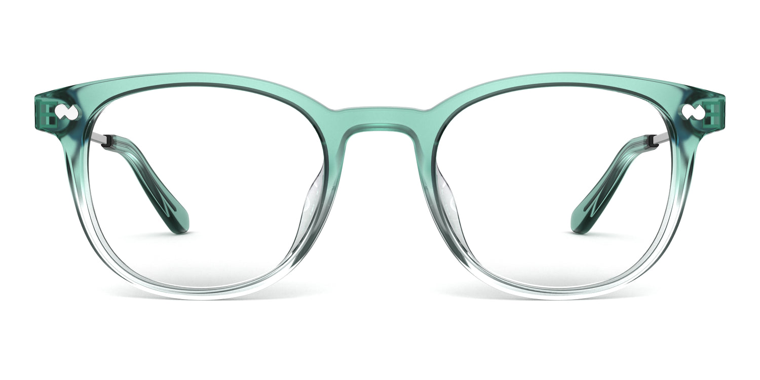 The Reese - Teal Pearlized Gradient Acetate Silver Metal - Carousel2 - Pair Eyewear