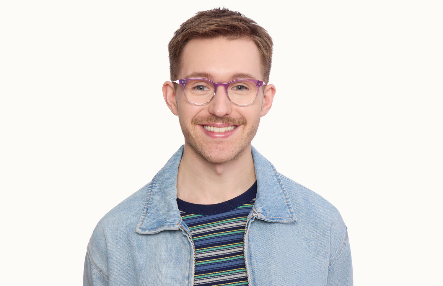 The Reese - Violet Pearlized Gradient Acetate Rose Gold Metal - LifeStyle1 - Pair Eyewear