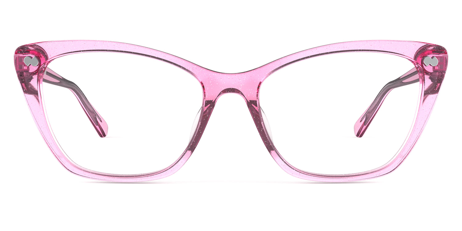 The Wanda - Pink Glitter Clear - Carousel1 - Pair Eyewear
