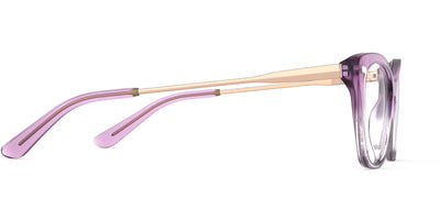 The Wanda - Violet Pearlized Gradient Acetate Rose Gold Metal - Thumbnail3 - Pair Eyewear