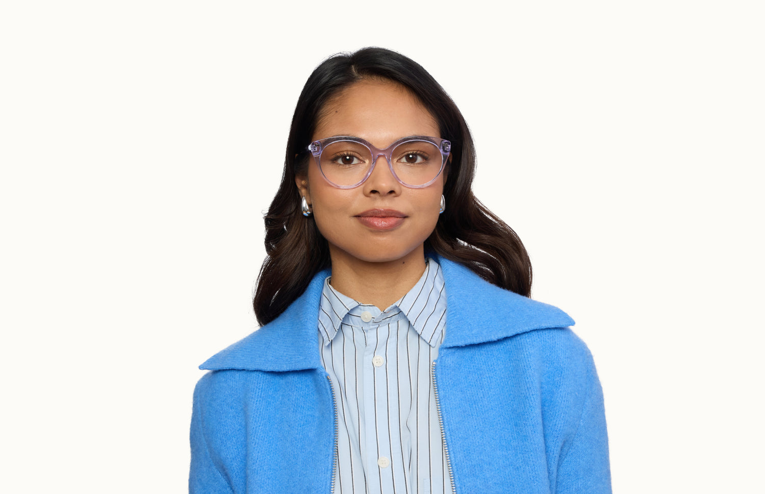 The Zuri - Lavender Clear - LifeStyle1 - Pair Eyewear