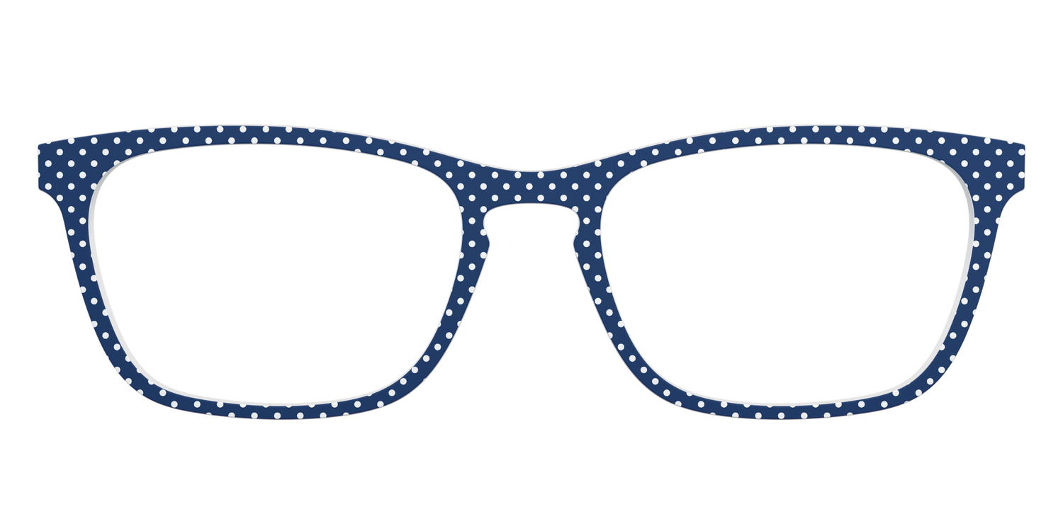 The Navy Pin Dot - Front Top Image - Pair Eyewear