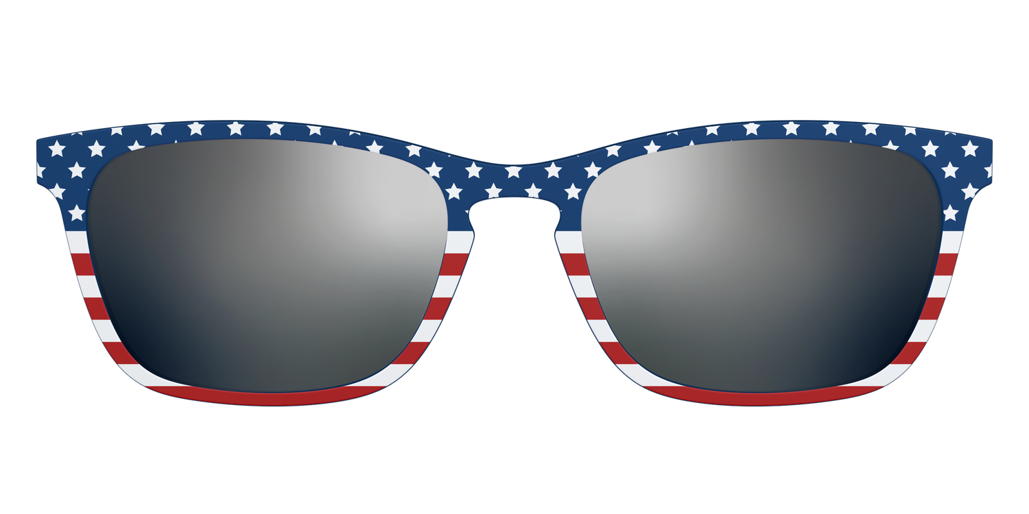 The Polarized Stars & Stripes Sun Top - Front Top Image - Pair Eyewear