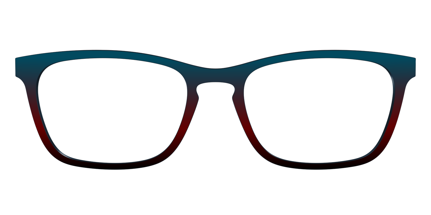 The Teal to Espresso Gradient - Front Top Image - Pair Eyewear
