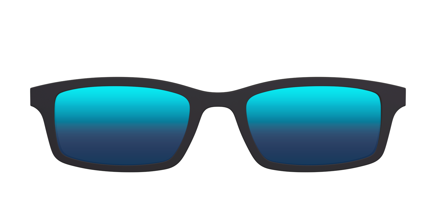 The Polarized Blue Reflective Sun Top - Front Top Image - Pair Eyewear