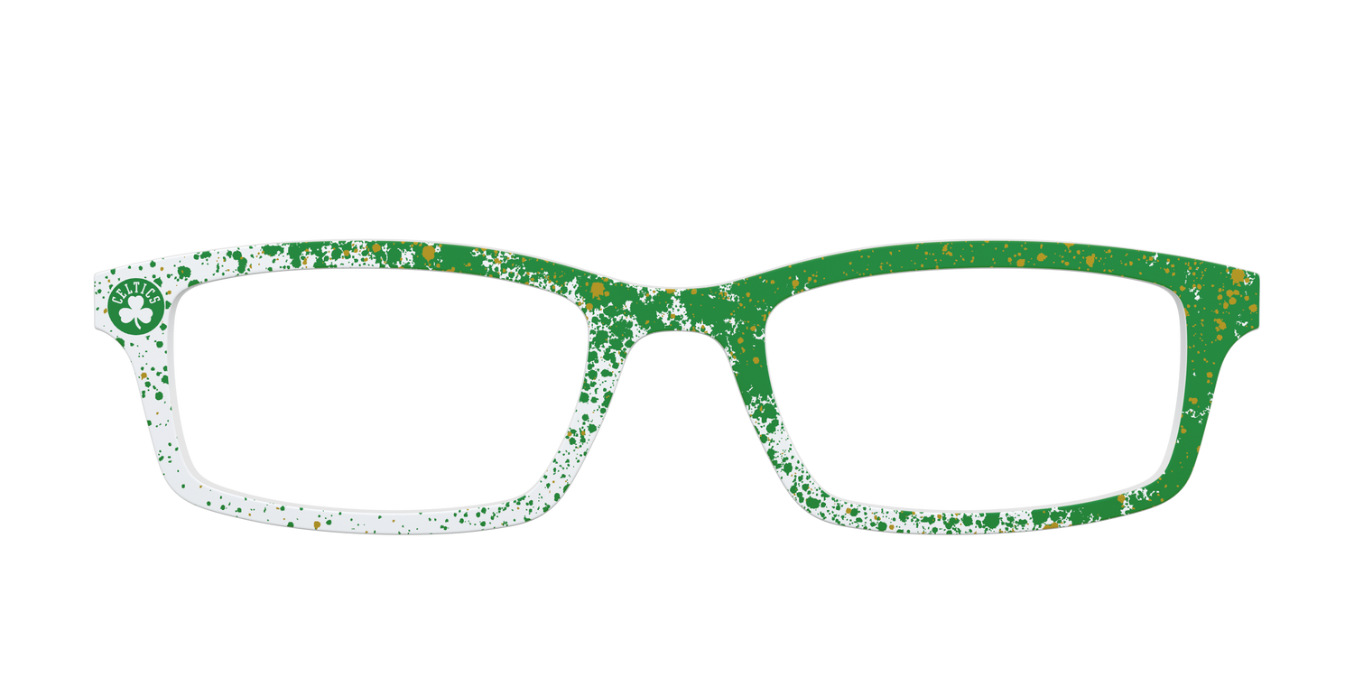 Celtics Splatter - Front Top Image - Pair Eyewear