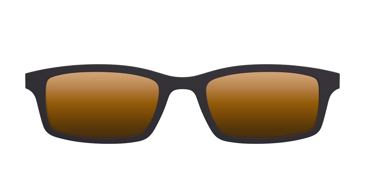 The Polarized Gold Reflective Sun Top - Front Top Image - Pair Eyewear