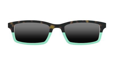 The Polarized Matcha Split Sun Top - Front Top Thumbnail - Pair Eyewear