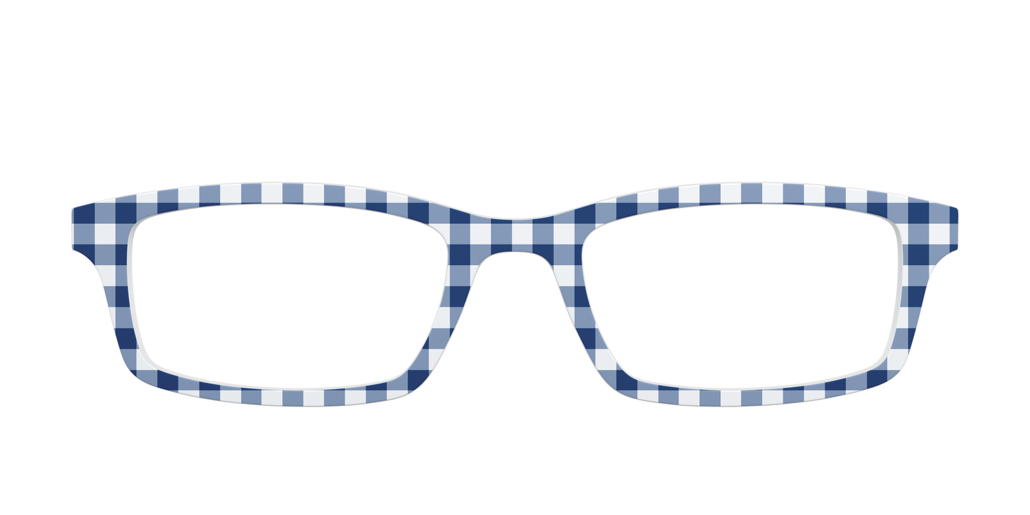 The Navy Gingham - Front Top Image - Pair Eyewear