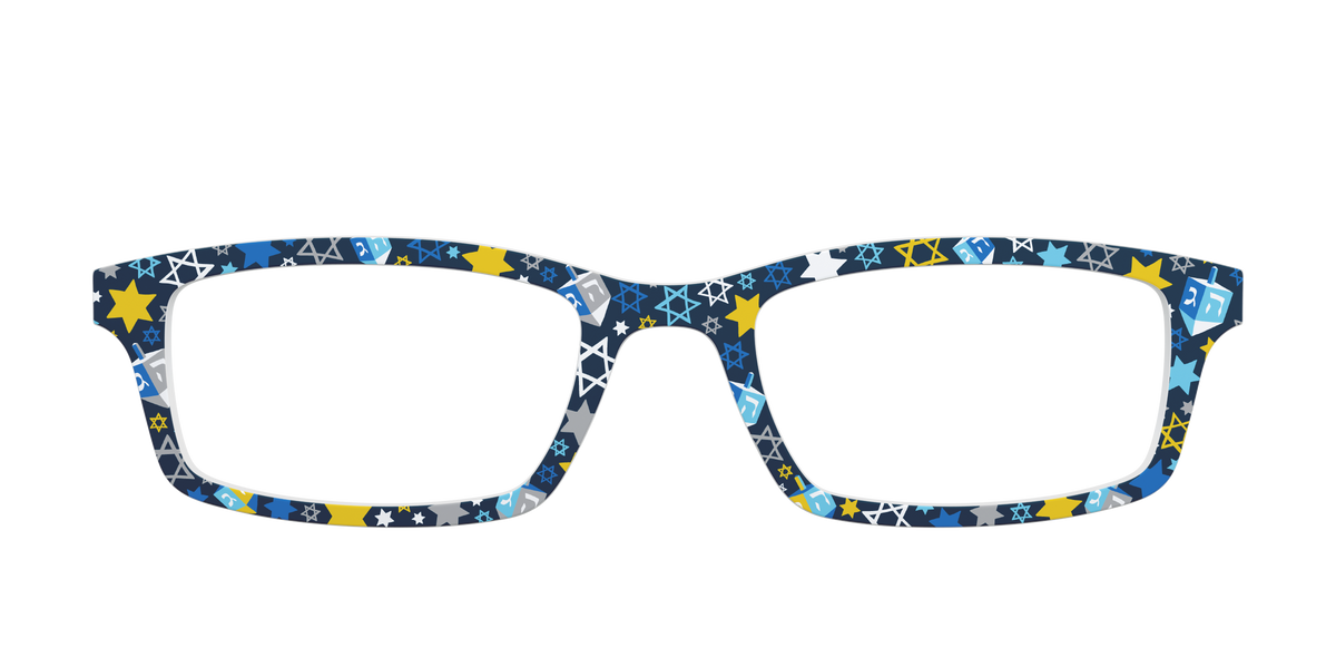 The Navy Hanukkah Stars - Front Top Image - Pair Eyewear