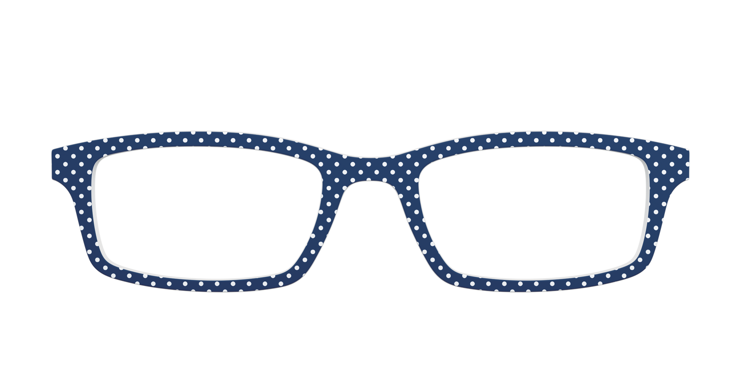 The Navy Pin Dot - Front Top Image - Pair Eyewear