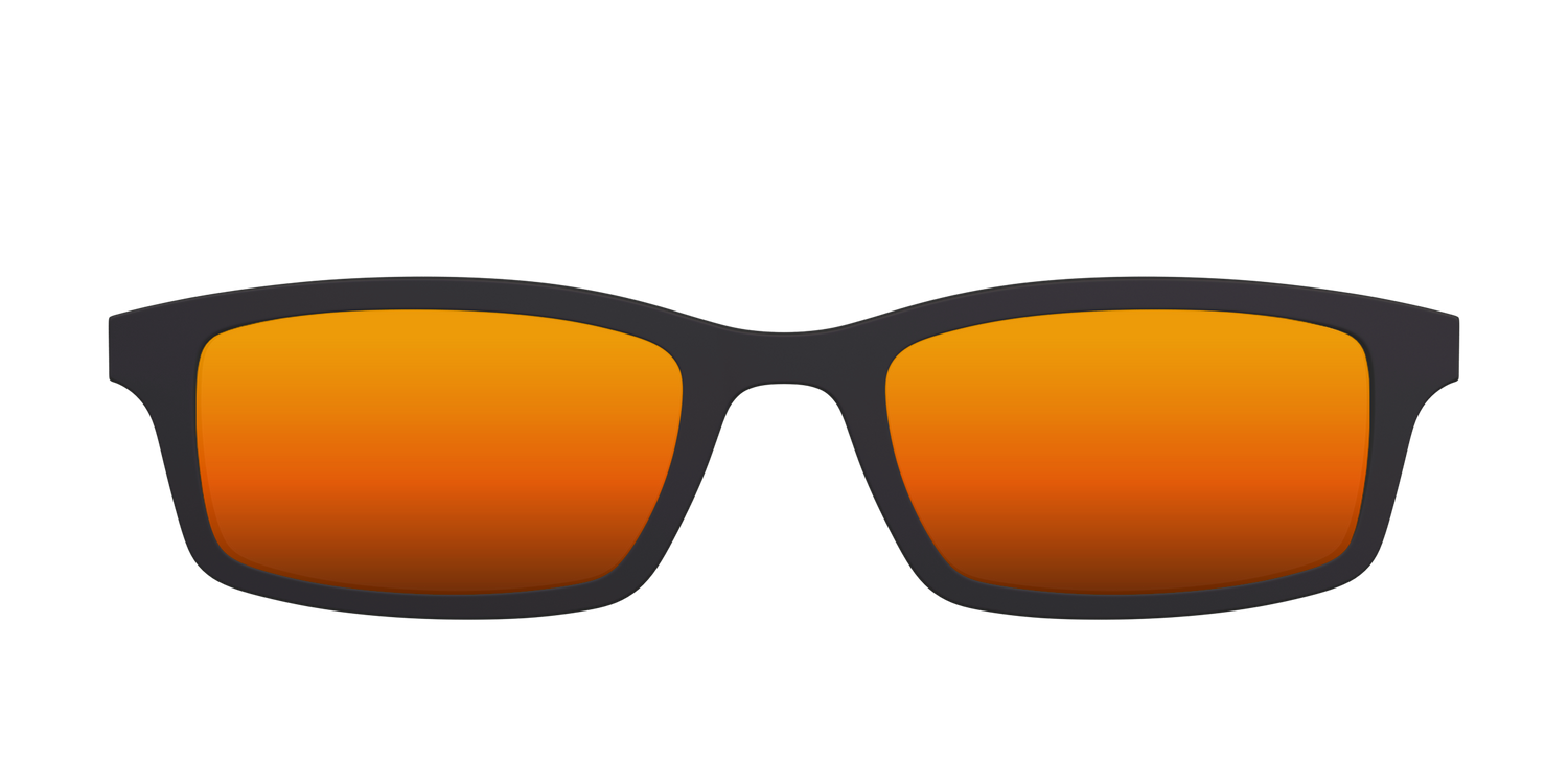 The Polarized Orange Reflective Sun Top - Front Top Image - Pair Eyewear