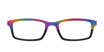 The Rainbow Gradient Split - Front Top Thumbnail - Pair Eyewear