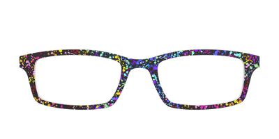 The Rainbow Splatter Black - Front Top Thumbnail - Pair Eyewear