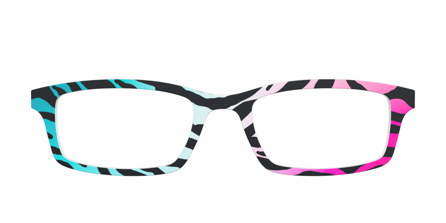 The Rainbow Zebra - Front Top Image - Pair Eyewear