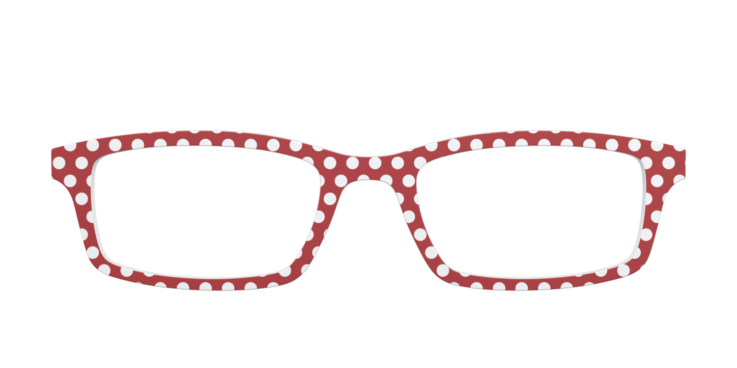 The Red Polka Dots - Front Top Image - Pair Eyewear