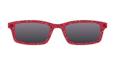 The Polarized Ruby Sparkle Sun Top - Front Top Thumbnail - Pair Eyewear