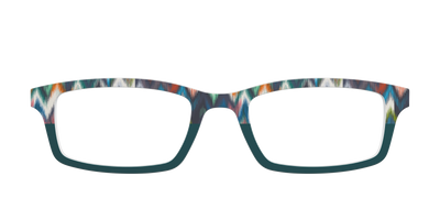 The Teal Ikat Split - Front Top Thumbnail - Pair Eyewear