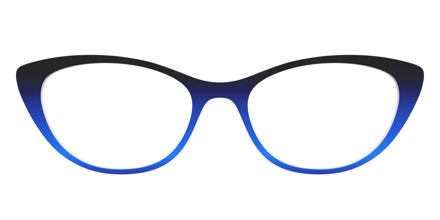 The Black to Blueberry Gradient - Front Top Image - Pair Eyewear