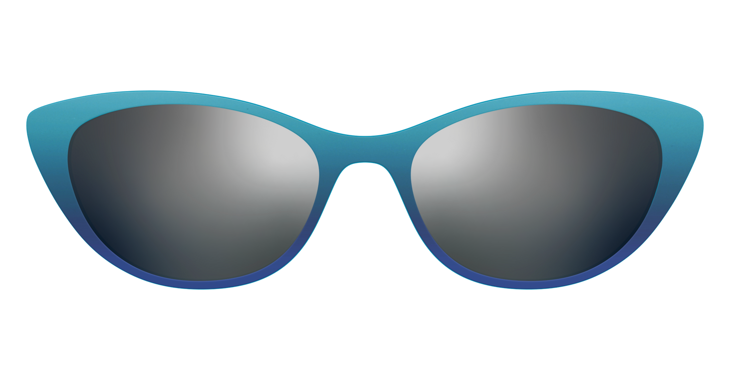 The Polarized Ocean Blue Sun Top - Front Top Image - Pair Eyewear