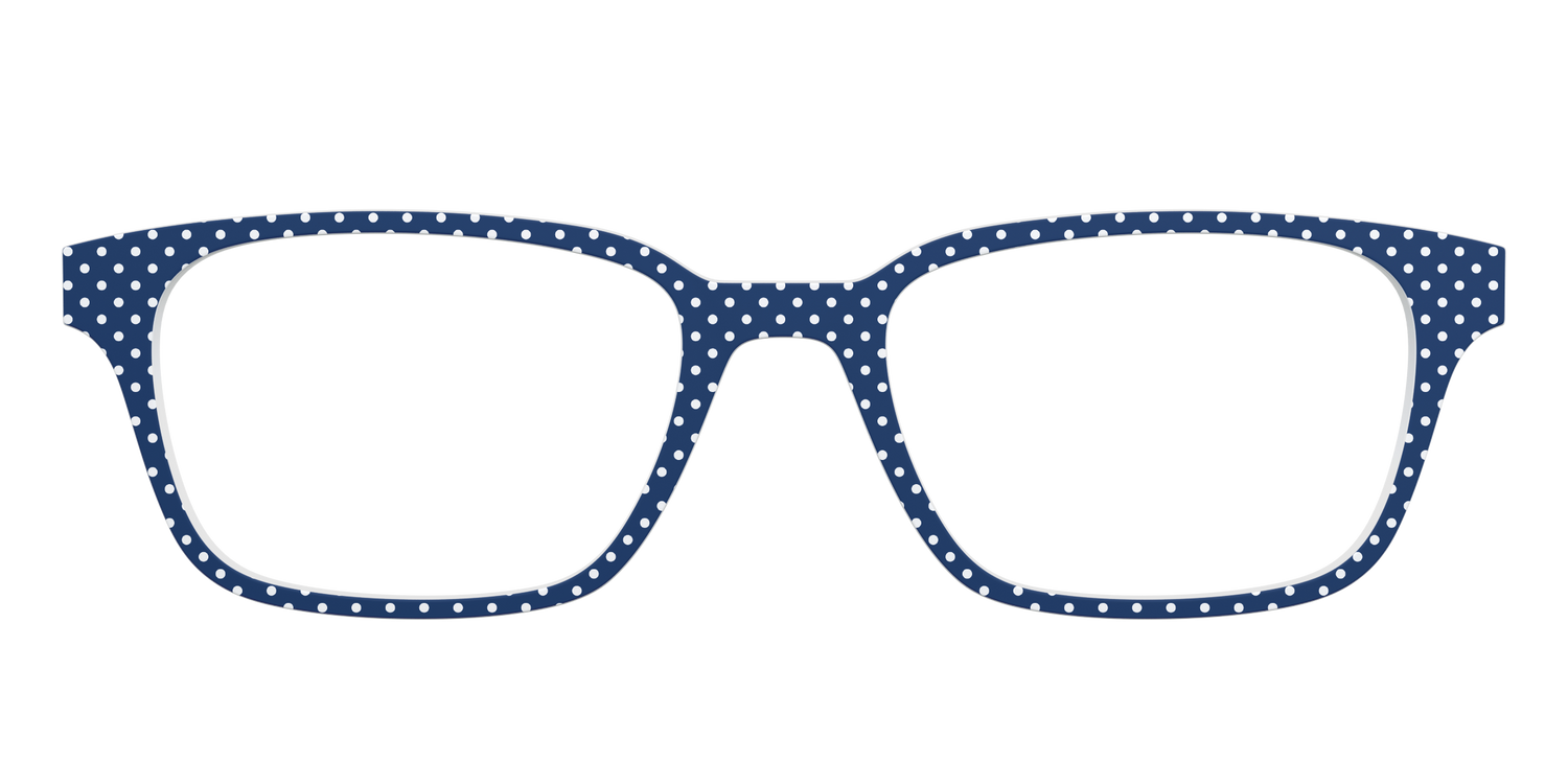 The Navy Pin Dot - Front Top Image - Pair Eyewear