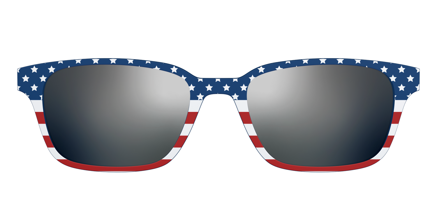 The Polarized Stars & Stripes Sun Top - Front Top Image - Pair Eyewear