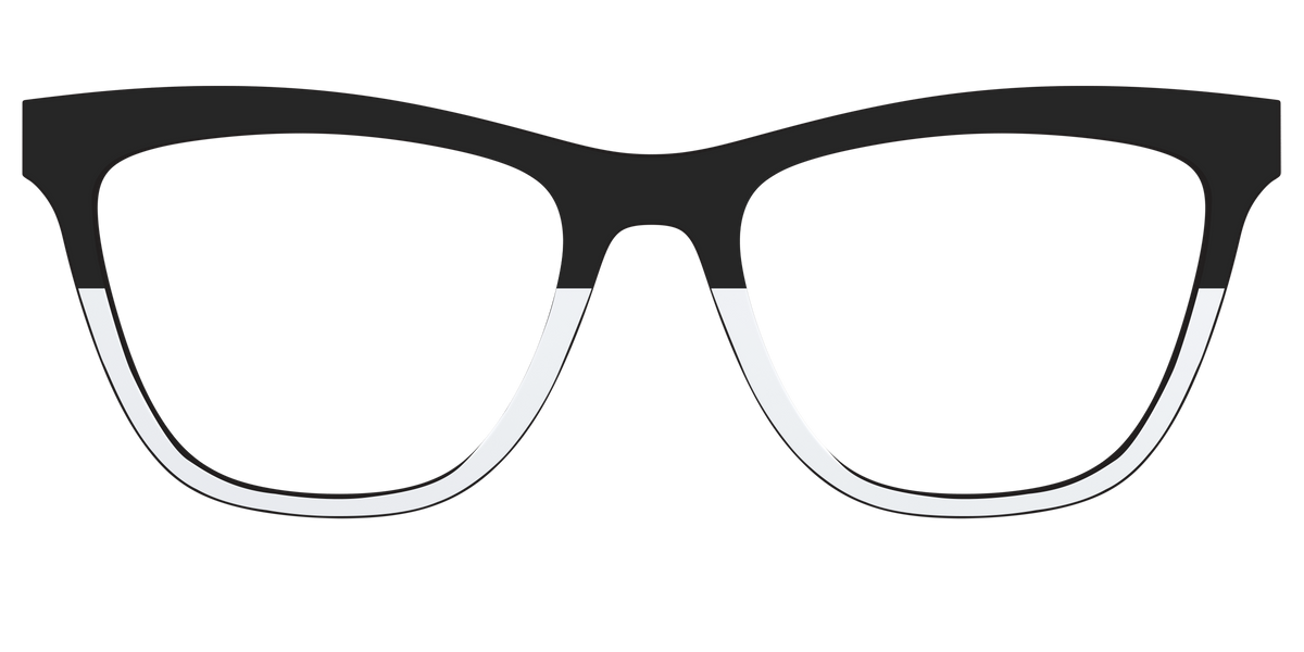 The Black and White - Front Top Image - Pair Eyewear