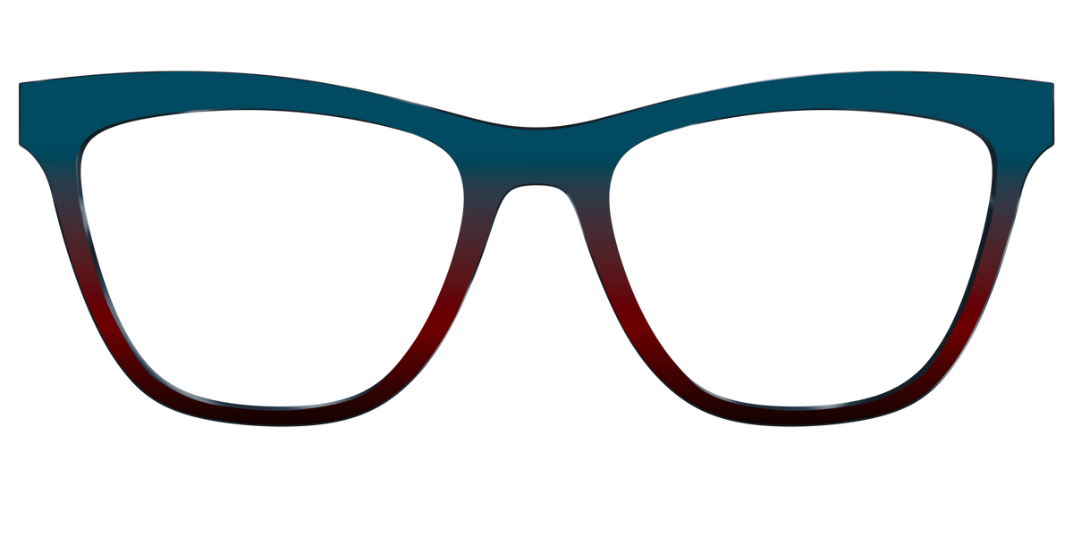 The Teal to Espresso Gradient - Front Top Image - Pair Eyewear