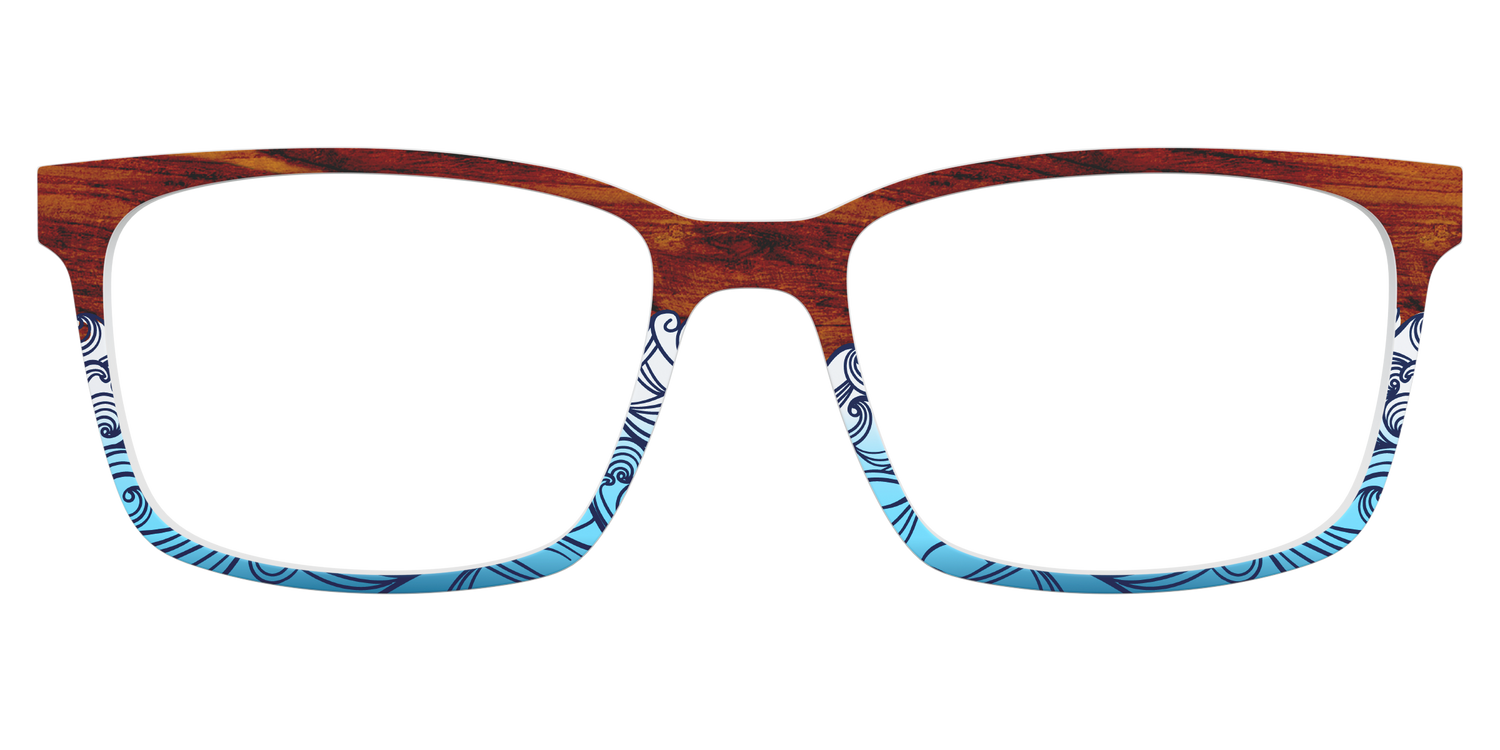 The Blue Wood Waves - Lifestyle Kirby Top Image - Pair Eyewear