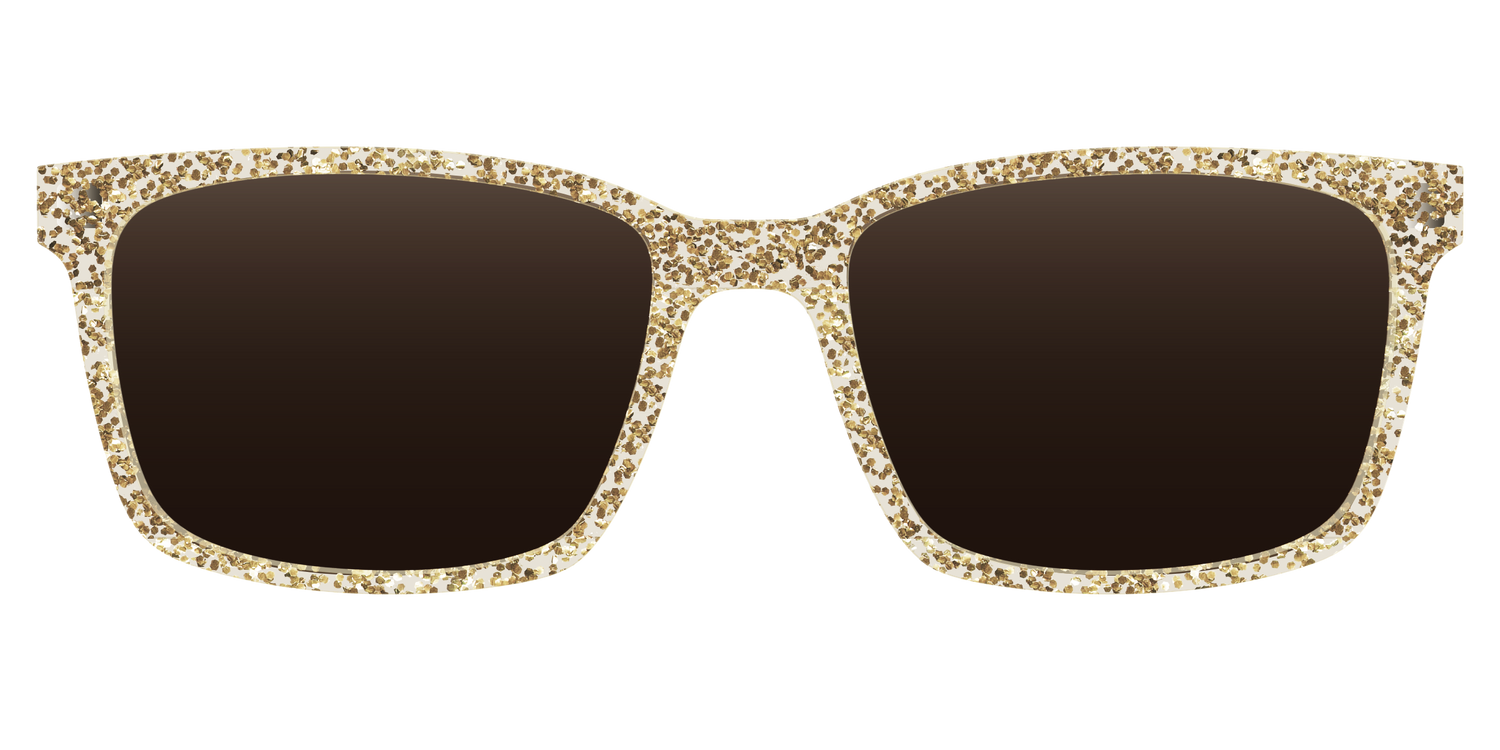 The Polarized Champagne Sparkle Sun Top - Lifestyle Kirby Top Image - Pair Eyewear