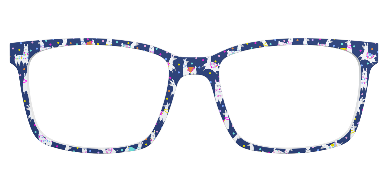 The Navy Party Llamas - Lifestyle Kirby Top Image - Pair Eyewear