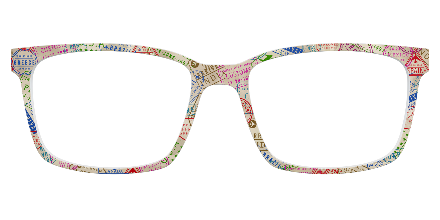The Passport Stamps - Lifestyle Kirby Top Image - Pair Eyewear